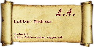 Lutter Andrea névjegykártya